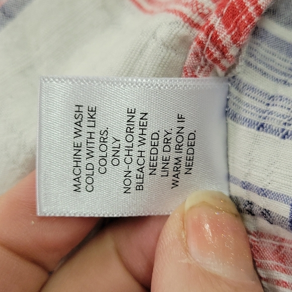 Westport 2X Button Short Sleeve Lace Shoulder Top - Picture 8 of 8